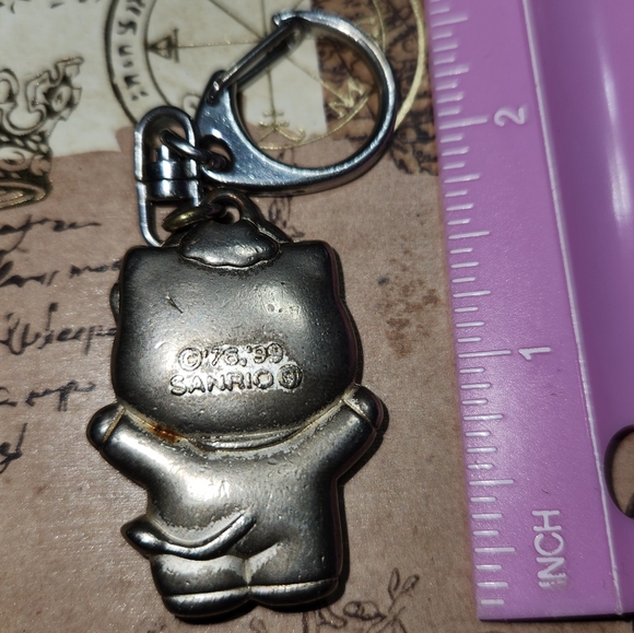 Imported Vintage Retro Rare Helly Kitty keychain pendant '76 '99 Sanrio - Picture 5 of 7